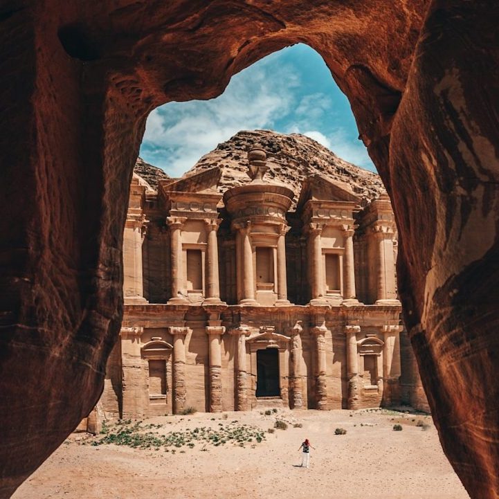 brown building on desert